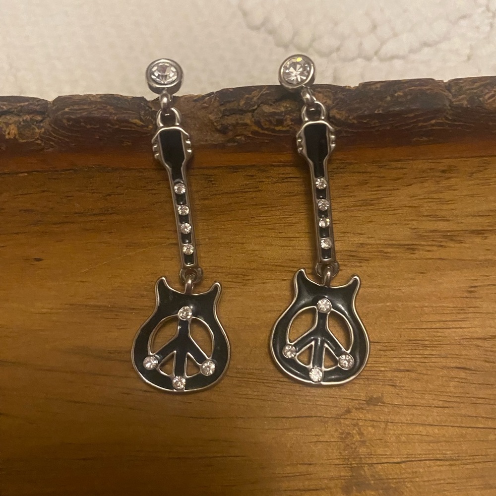 Guitar Peace Earrings